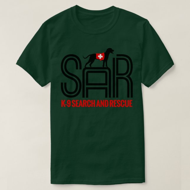 Camiseta SAR de Pesquisa e Resgate do K9 (1) (Frente do Design)