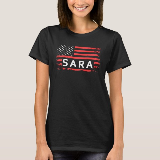 CAMISETA SARA AMERICAN FLAG FOR SARA (Frente)
