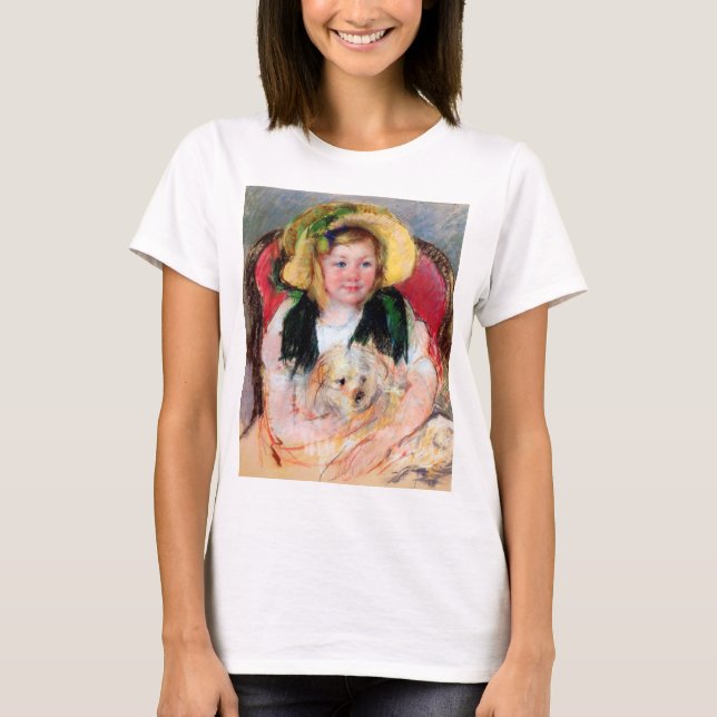 Camiseta Sara com seu cachorro, Cassatt (Frente)