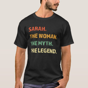 Camiseta Sarah A Mulher O Mito A Lenda Engraçada Garota Gif