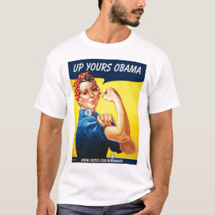 Camiseta Sarah o rebitador, acima de seu Obama,