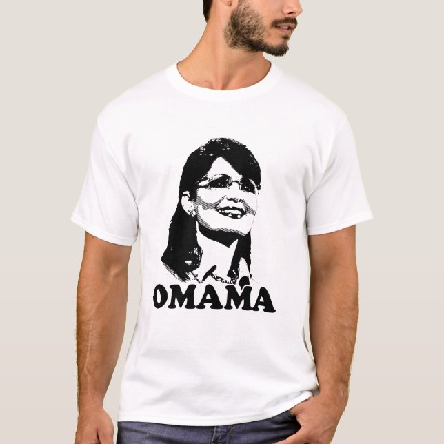 Camiseta Sarah Palin Omama um t-shirt da cor (Frente)