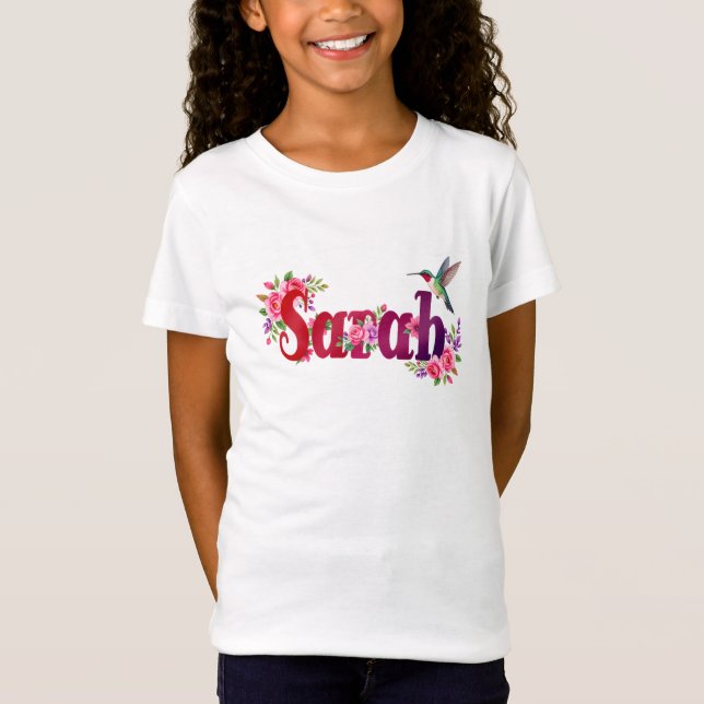 Camiseta Sarah - Personalised Shirt  - For Kids (Frente)