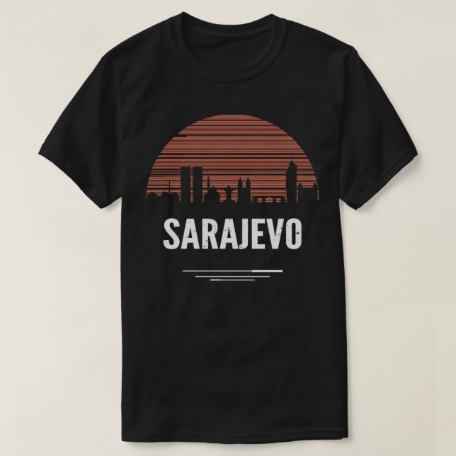 Camiseta Sarajevo Skyline (Frente do Design)