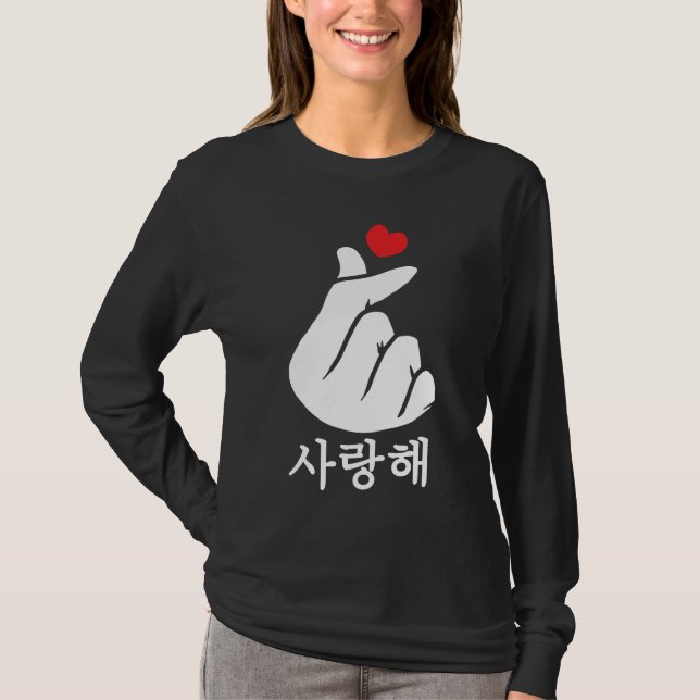 Camiseta Saranghae Love KPop Coreano (Frente)