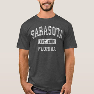 Camiseta Sarasota Flórida FL Desporto Estabelecido Vintage