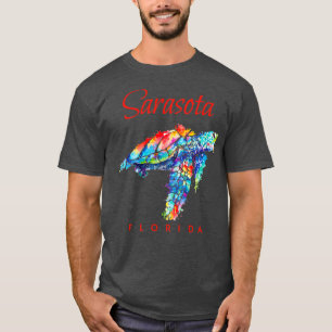 Camiseta Sarasota Florida Watercolor Sea Turtle