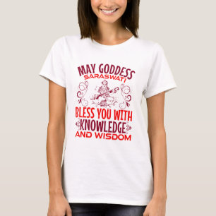 Camiseta Saraswati Puja Deusa Hindu