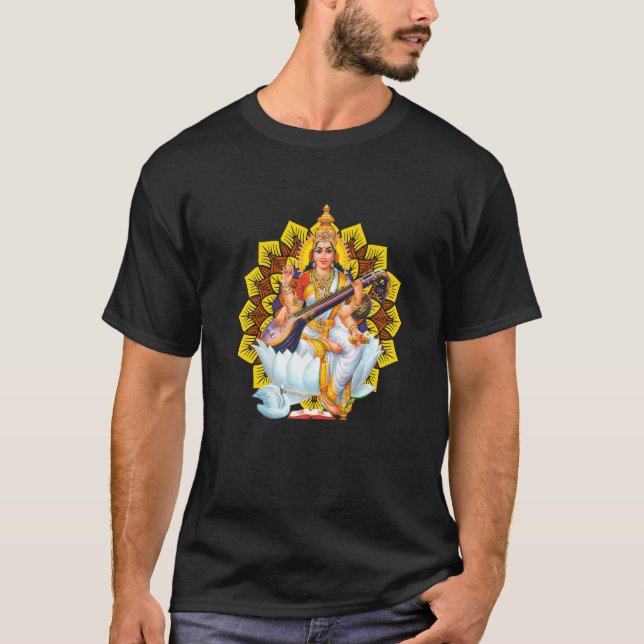 Camiseta Saraswati Sagrado Geometria De Terceiro Olho Isha  (Frente)