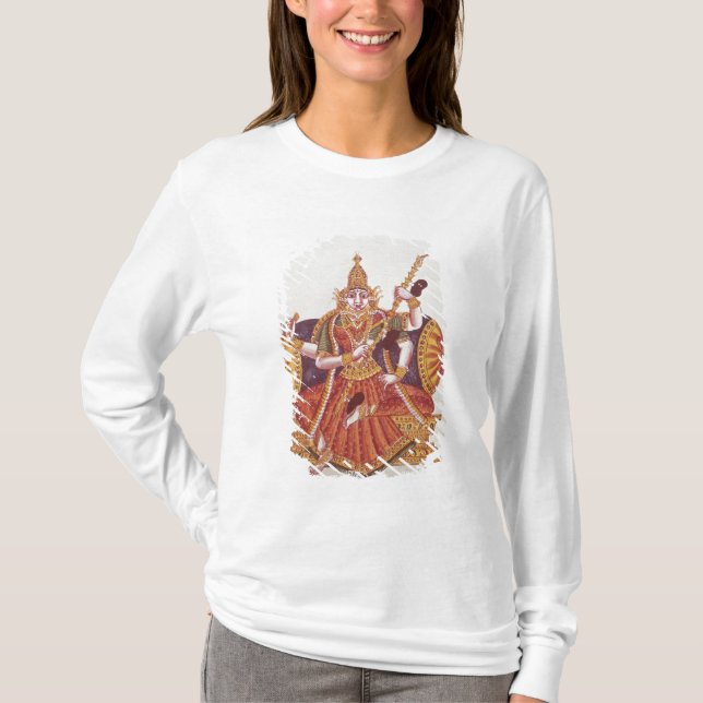 Camiseta Saratheswathee, deusa hindu da aprendizagem (Frente)