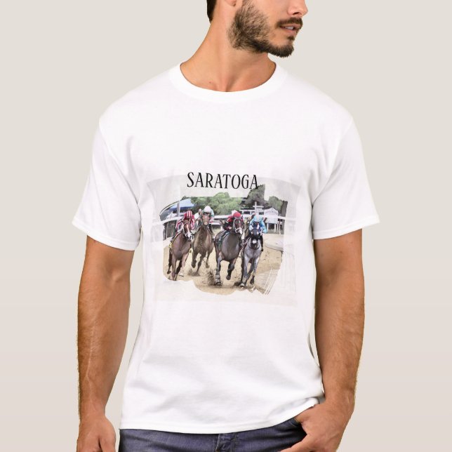 Camiseta SARATOGA - horse racing T-Shirt (Frente)