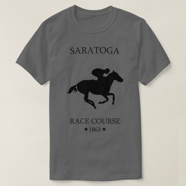 Camiseta Saratoga Nova Iorque, corridas de cavalos (Frente do Design)