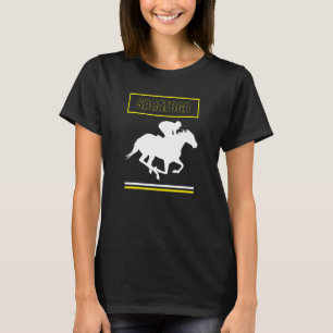 Camiseta Saratoga Primaveras Jockey com Corrida do Cavalo d