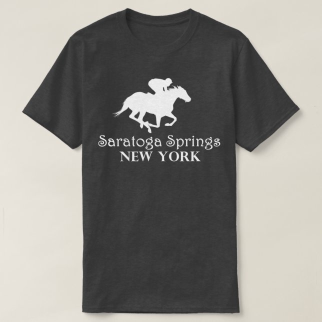 Camiseta Saratoga Primaveras Jockey T-Sh da Corrida do Cava (Frente do Design)