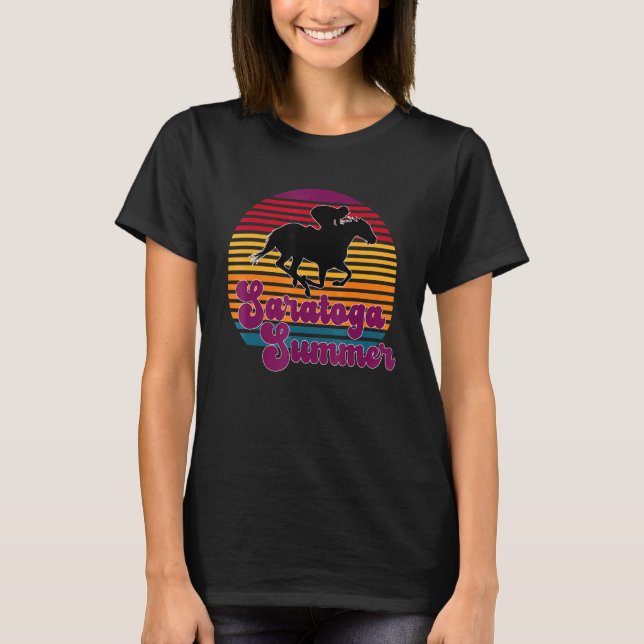 Camiseta Saratoga Primaveras New York Summer Sunset Horse R (Frente)