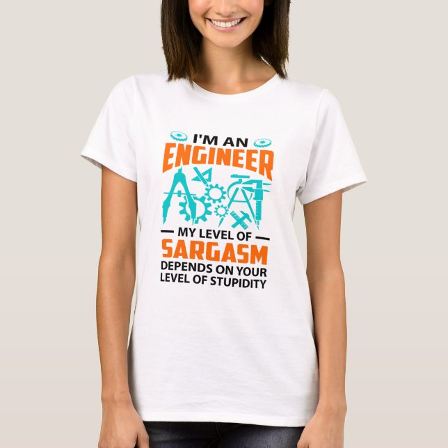 Camiseta Sarcasm de Engenharia (Frente)
