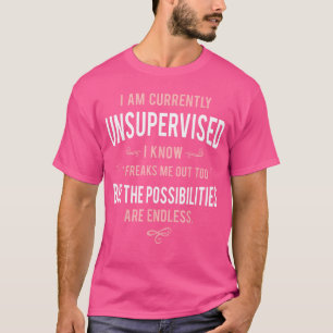 Camiseta Sarcasmo Adulto Divertido Atualmente Não Supervisi