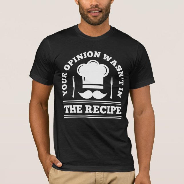 Camiseta Sarcasmo Chef dizendo cozinha gastronomia cozinhei (Frente)