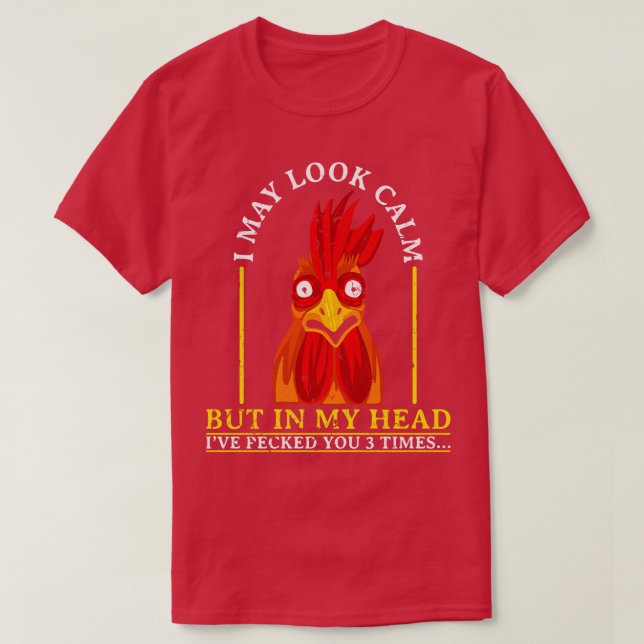 Camiseta Sarcasmo Crazy Rooster Cote (Frente do Design)