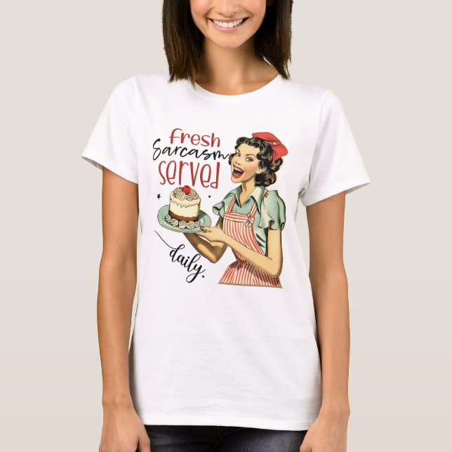 Camiseta sarcasmo fresco engraçado oradora de arte (Frente)
