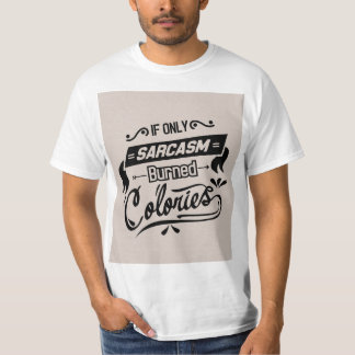 Camiseta Sarcasmo Queima Calorias Camisa-T Masculina - Trab