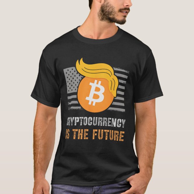 Camiseta Sarcasmo Trump America Crypto é o Futuro Touro de  (Frente)