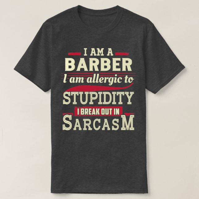 Camiseta Sarcastic Barber (Frente do Design)
