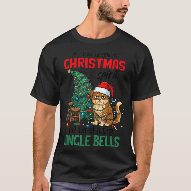 Camiseta Sarcastic Dog Christmas Srit Ting Jingle Bells Hum (Frente)
