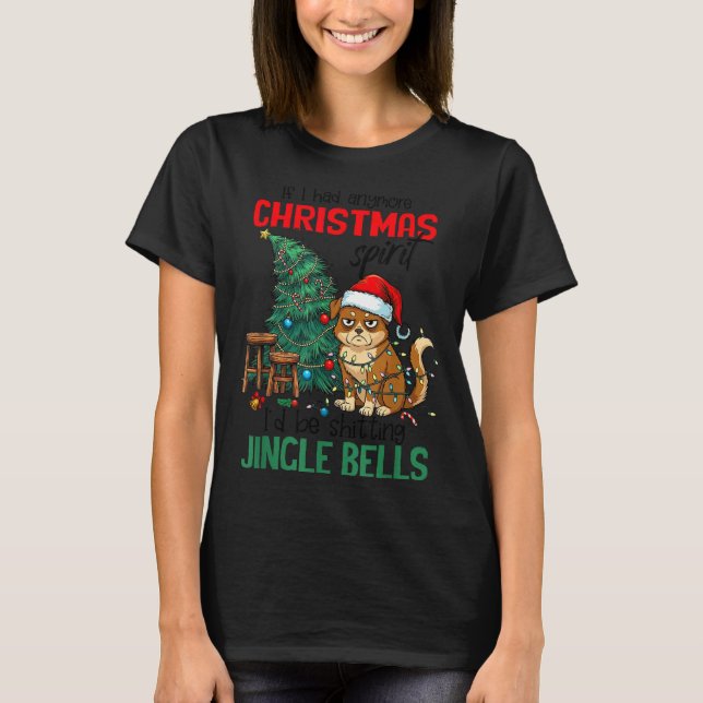 Camiseta Sarcastic Dog Christmas Srit Ting Jingle Bells Hum (Frente)
