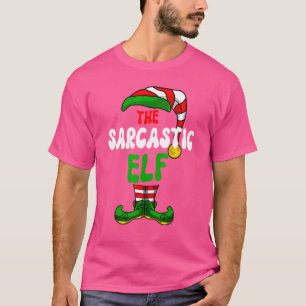 Camiseta Sarcastic Elf Pajama Matching Group Christmas Holi