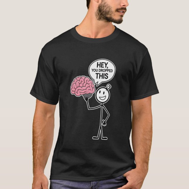 Camiseta Sarcastic Funny Brain Stick (Frente)