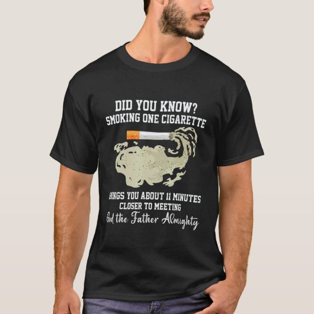 Camiseta Sarcastic Smoking Brings You 11 Minutes Closer Ant (Frente)