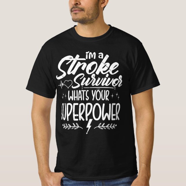 Camiseta Sarcastic Stroke Survivent Encantando (Frente)
