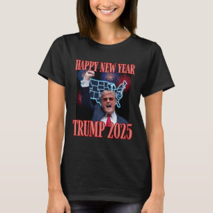 Camiseta Sarcastic Trump Feliz ano novo 2025 47º Presidente