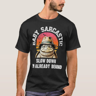 Camiseta Sarcastic Turtle Retro Sunset Graphic