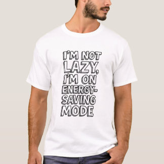 Camiseta Sarcástica Modo Preguiçoso – Homens/Mulhe