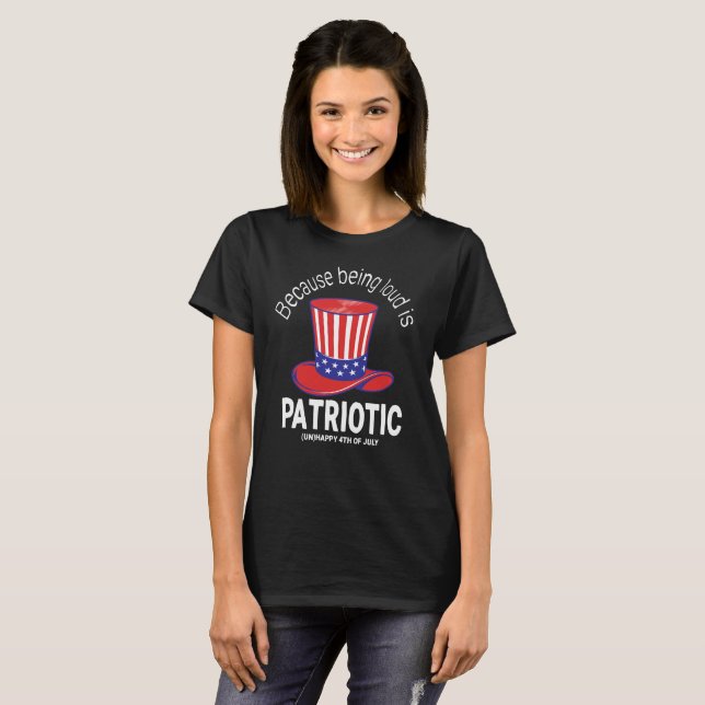Camiseta Sarcástico 4 de julho | Ser alto é Patriótico (Frente Completa)
