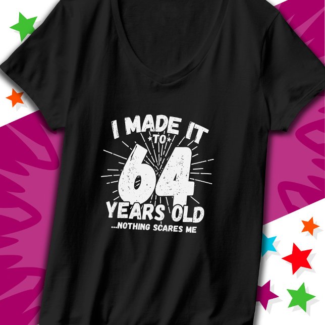 Camiseta Sarcástico de 64 anos Meme Engraçado 64 anos anive (Criador carregado)