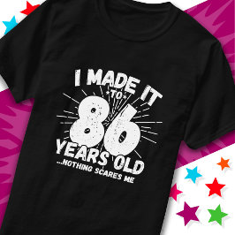 Camiseta Sarcástico de 86 anos Meme Engraçado 86º aniversár