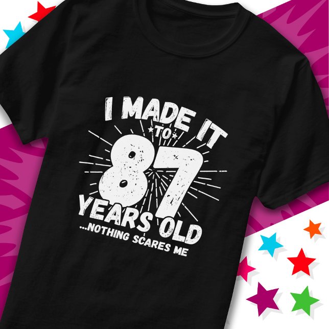 Camiseta Sarcástico de 87 anos Meme Engraçado 87º aniversár (Criador carregado)