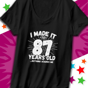 Camiseta Sarcástico de 87 anos Meme Engraçado 87º aniversár