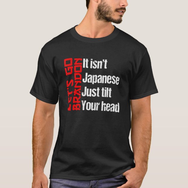 Camiseta Sarcástico Engraçado Não É Japonês Apenas Incline  (Frente)