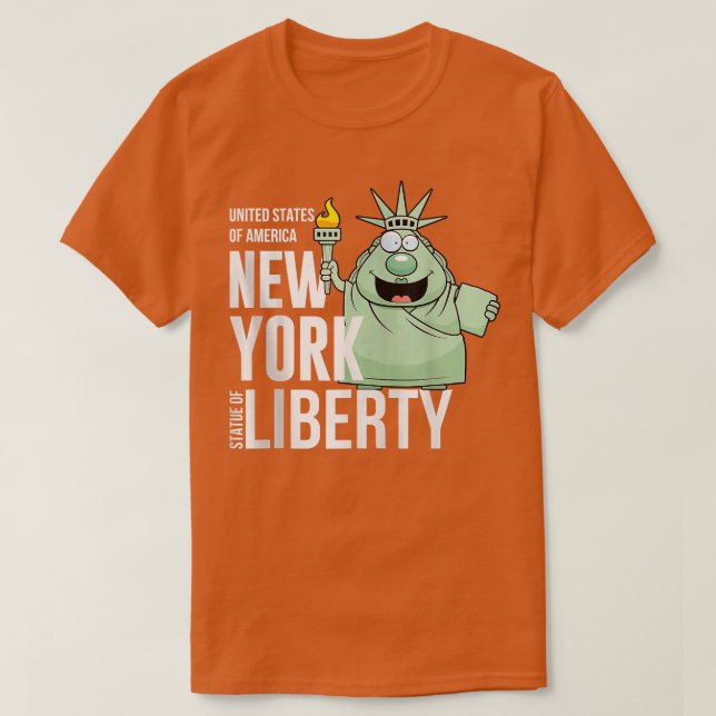Camiseta Sarcástico Funny USA New York Statu Of Liberty Car (Frente do Design)