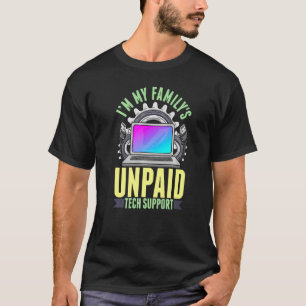 Camiseta Sarcástico Sou o suporte técnico não pago da minha