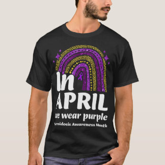 Camiseta Sarcoidose Sensibilização Em abril vestimos rai ro