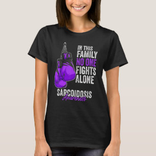 Camiseta Sarcoidose Sensibilização Mês Boxando Luvas Purple