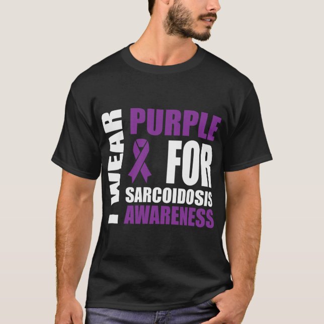 Camiseta Sarcoidose Veste o apoio às roxas (Frente)