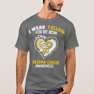 Camiseta Sarcoma Cancer Eu Visto Amarelo Para Minha Mãe Pul