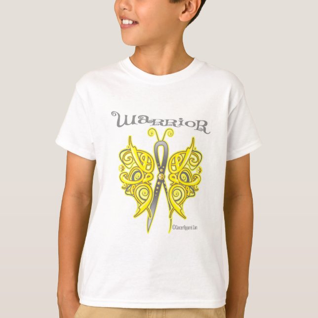 Camiseta Sarcoma Cancer Guerreiro Celta Borboleta (Frente)