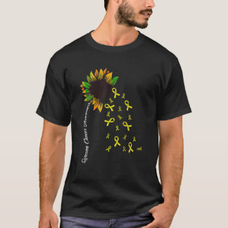 Camiseta Sarcoma Cancer Sensibilização Fita Amarela Girasso